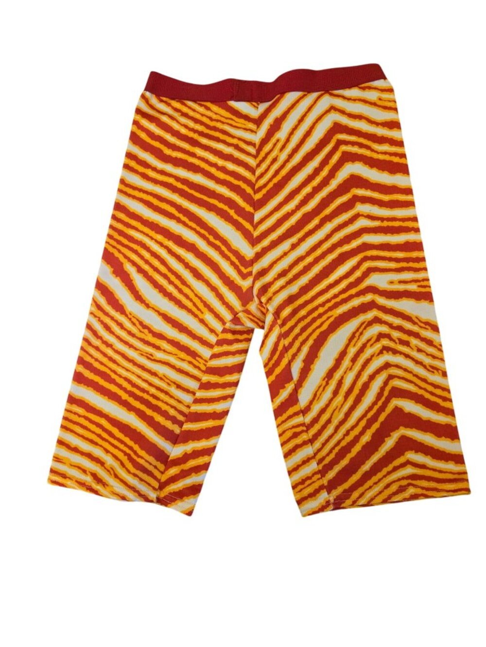 Vintage Zubaz Bike Athletic Shorts Medium Red Gold Striped San Francisco 49ers - Picture 9 of 9